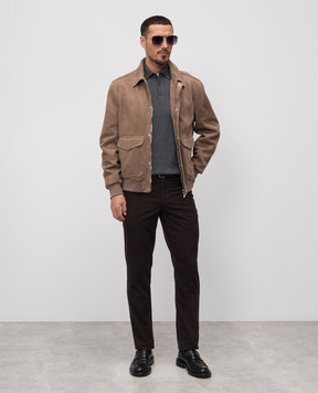 Brunello Cucinelli Серое поло M29800135