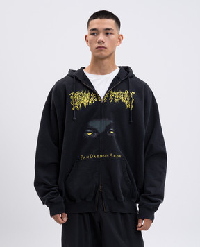 Vetements Чорна спортивна куртка з принтом UCF76ZU550Bm
