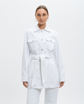 Dolce&Gabbana Біла джинсова куртка з логотипом F9R95DG8KZ4