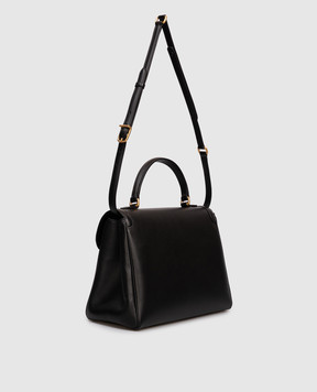 Valentino Черная кожаная сумка-сетчел с логотипом 7W2B0R87SRS
