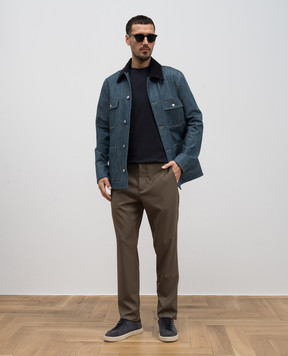 Loro Piana Коричневые брюки с шерстью FAP9730
