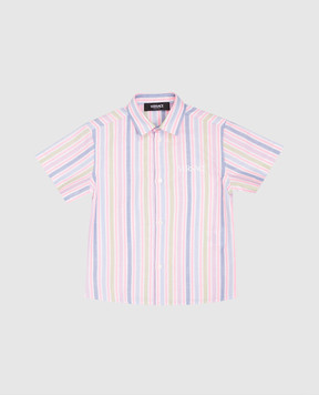 Versace Дитяча сорочка в смужку з логотипом 10186401A13151