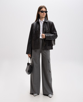 Max Mara Серые штаны карго GHIERA из шерсти GHIERA