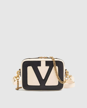 Valentino Бежева шкіряна сумка крос-боді Viva Superstar 7W2B0R86PTJ