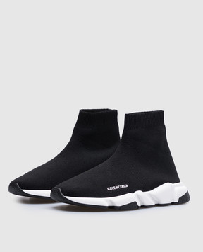 Balenciaga Дитячі чорні снокери з контрастним логотипом 597425W2DB2