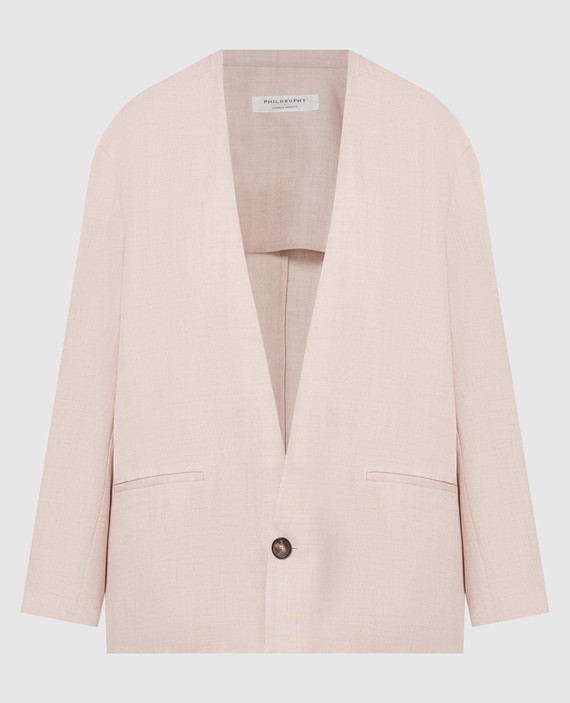 Pink jacket with linen