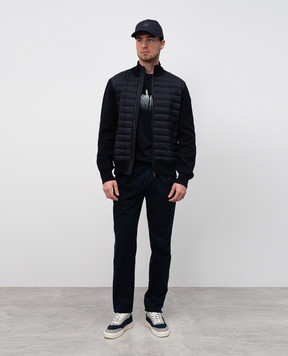 Moncler Синя футболка з контрастним логотипом K10918C0002989A17