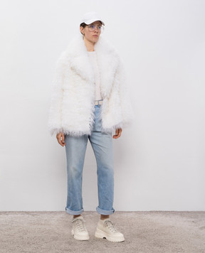 Allude Білий джемпер з кашеміру в рубчик 25511142