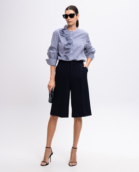 Ermanno Scervino Синя сорочка в смужку D332K710TKC