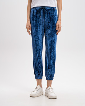 Twinset Синие велюровые джогеры TA721J