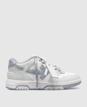 Off-White Зелені шкіряні кросівки Out Of Office з логотипом OWIA259F24LEA005