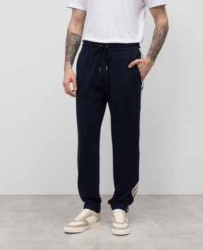 Moncler Голубые джогеры с логотипом K10918H0001489AWU