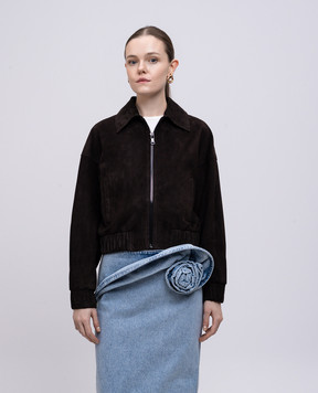 Babe Pay Pls Коричневая замшевая куртка 2523SUEDE