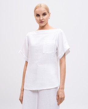 Loro Piana Білий топ Assen з льону FAP0323