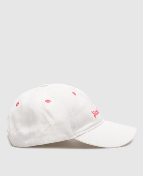 Palm Angels Дитяча біла кепка з вишивкою логотипа PGLB001C99FAB001