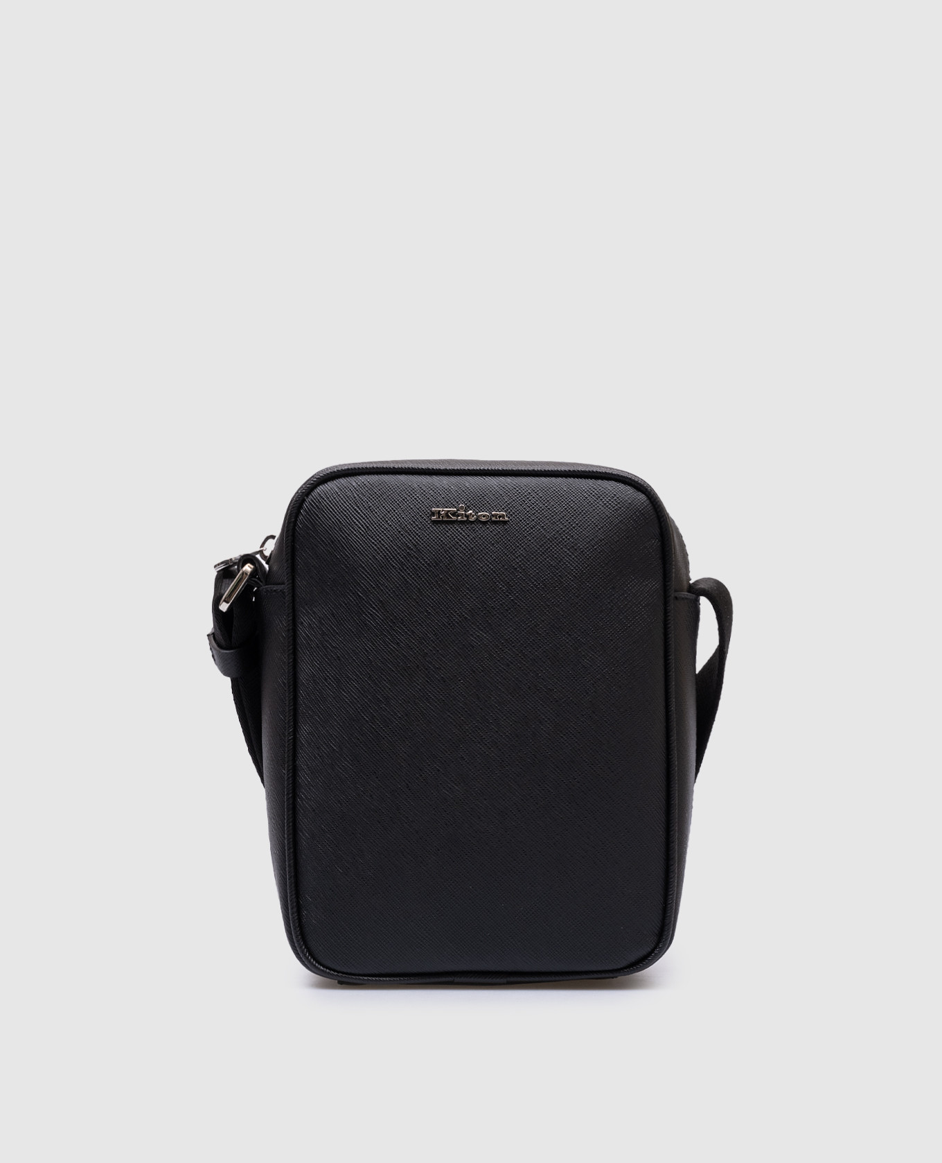 

Черная кожаная сумка с логотипом, Черный, Сумки через плечо