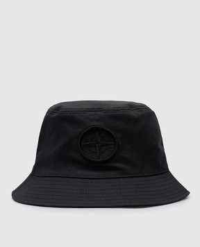Stone Island Чорна панама з фактурним логотипом K1S159100981S0065