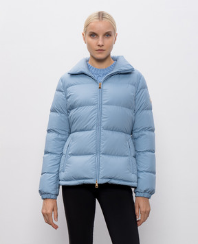 Moncler Блакитна пухова куртка з нашивкою логотипа K20931A00229597YW