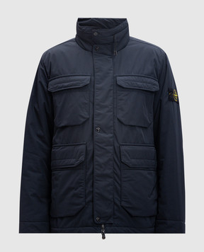 Stone Island Синя куртка з патчем логотипа 811543626