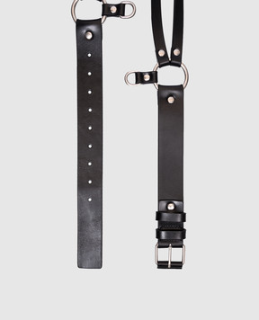 Ann Demeulemeester Черный кожаный пояс Monna B0012463LT128