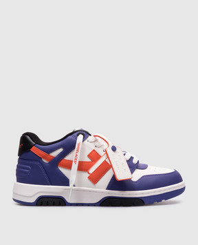 Off-White Фіолетові шкіряні кросівки Оut Оf Оffice OMIA189S25LEA004