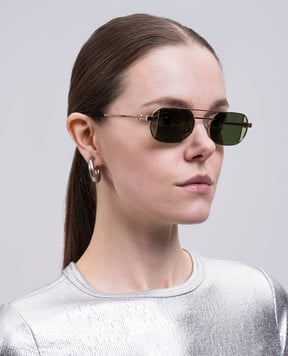Off-White Золотисті сонцезахисні окуляри Lynn OERI14HS25MET001