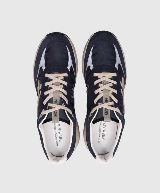 Premiata Синие комбинированные кроссовки MOERUN MOERUN изображение 4