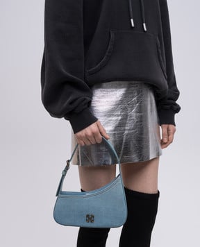 Off-White Блакитна сумка з нубуку Jitney Denim OWNN18AS25LEA001