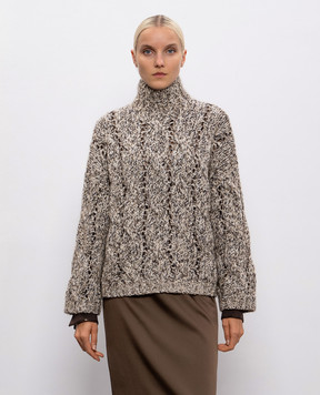 Brunello Cucinelli Бежевий светр з вовною і кашеміром MGR372904