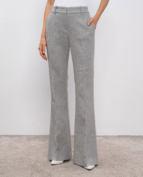 Ermanno Scervino Сірі штани кльош з вовною D476P327GVP