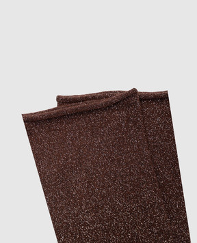 Brunello Cucinelli Коричневі шкарпетки з кашеміром та шовком M41945019P