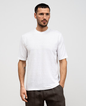 Cashmere&Whiskey Белая футболка из льна TS6452360706F