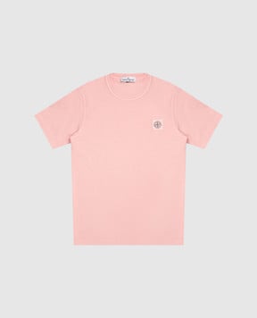Stone Island Дитяча рожева футболка з логотипом K2S162100006S005034
