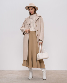 Ermanno Scervino Бежеве пальто з вовни D456D337HNG
