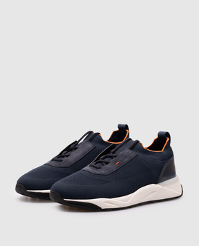 Santoni Синие кроссовки с логотипом MBIO21601BINNHOD