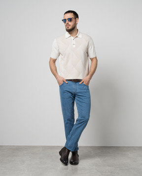 Stefano Ricci Блакитні джинси з логотипом MFT41S3160T195BL