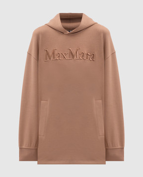 Max Mara Бежевые худи VISIERA с логотипом VISIERA