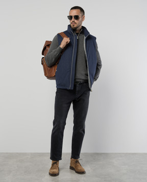 Brunello Cucinelli Синий пуховый жилет MM4631776