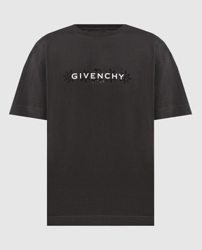 Givenchy Сіра футболка Reverse з принтом Таро BM71JA3YN0