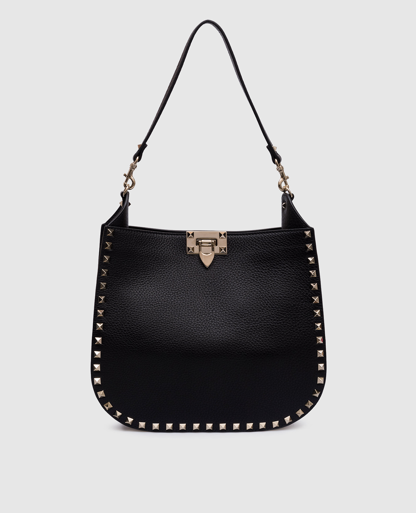 

Черная кожаная сумка-седл ROCKSTUD, Черный, Сумки через плечо