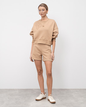 Ermanno Scervino Бежеві шорти з нашивкою D461P303RKRA