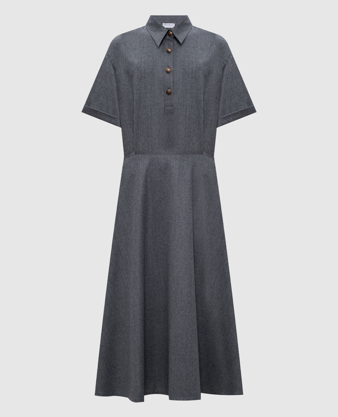 

Серое платье миди из шерсти, Серый, Повседневные платья