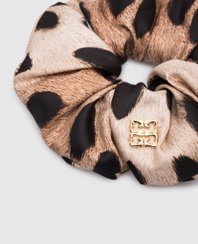 Givenchy Бежевая резинка из шелка в логотипе шаблон. GW6716ST688