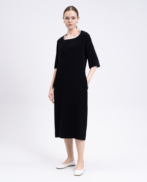 The Row Чорна сукня міді Sayuri 9047W1275