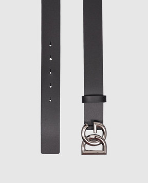 Dolce&Gabbana Черный кожаный ремень с логотипом DG BC4644AX622