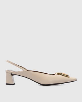 Giuseppe Zanotti Бежеві шкіряні слінгбеки Brenda E550006