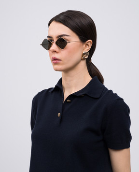 Saint Laurent Золотисті сонцезахисні окуляри SL302LISA