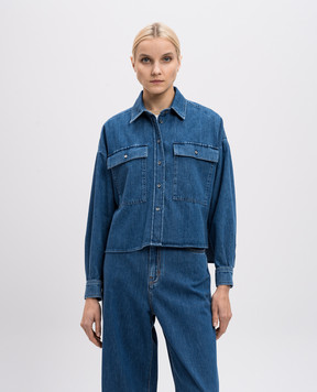 Max Mara Weekend Синя укорочена джинсова сорочка ZEMIRA ZEMIRA