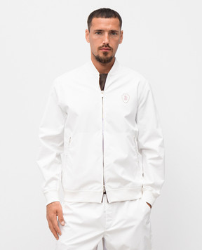 Brunello Cucinelli Біла спортивна куртка з емблемою логотипа MB4229084T