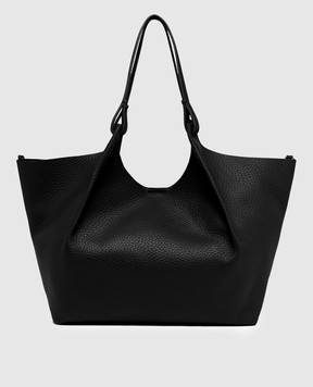 Gianni Chiarini Чорна шкіряна сумка-тоут Dua BS9720RNGDBL
